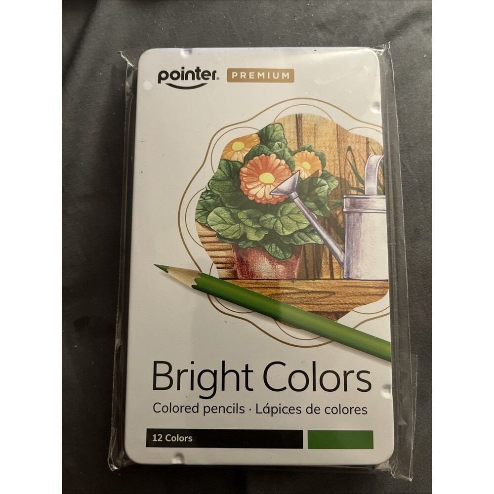 Premium Bright Colors Colored Pencils, 12 Vibrant Pre-Sharpened Pencils
